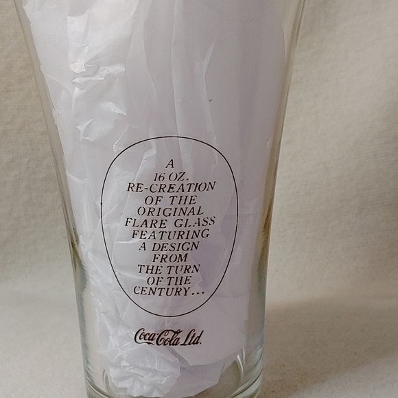 coca Cola Re-creation Flare Glass 16oz - Picture 3 of 8